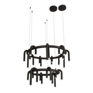 Люстра подвесная Alfa Light F4324-30 D80+D60 black