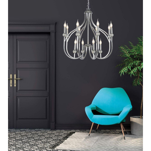 Подвесная люстра Lumina Deco Archetype LDP 1250-12 CHR Подвесная люстра Lumina Deco Archetype LDP 1250-12 CHR