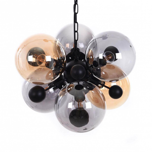 Подвесная люстра Lumina Deco Afrodis LDP 1138-6 AMB+GY Подвесная люстра Lumina Deco Afrodis LDP 1138-6 AMB+GY