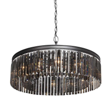 Подвесная люстра Imperium Loft RH Rhys Smok Glass Prism Round Chandelier 80 40.3278-2 156514-22