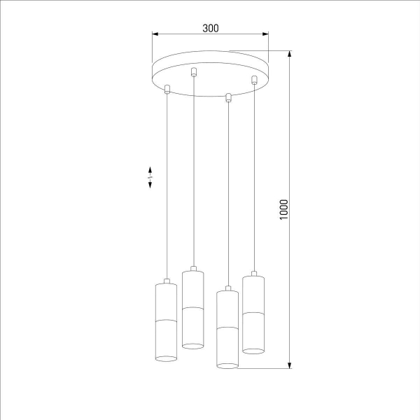 Подвесная люстра TK Lighting 4364 Elit Black Подвесная люстра TK Lighting 4364 Elit Black