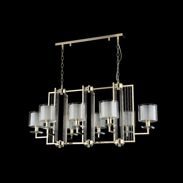 Подвесная люстра Crystal Lux Nicolas SP8 L1000 Gold/White