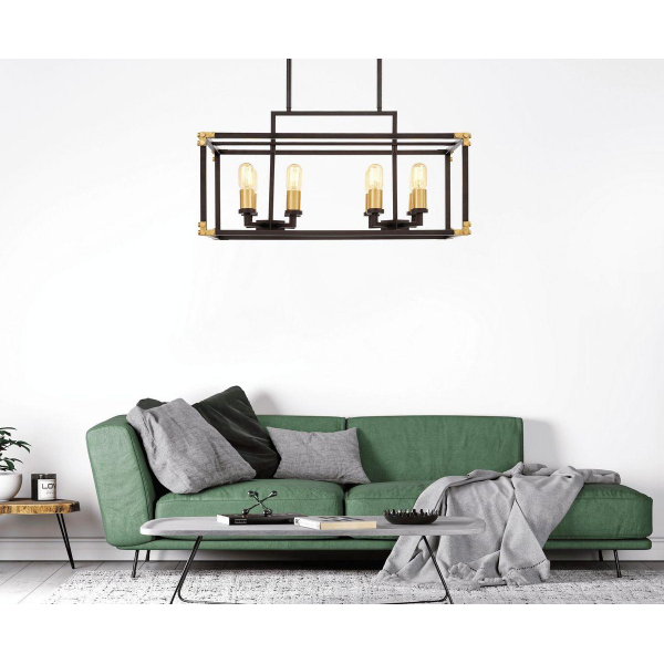 Подвесная люстра Lumina Deco Waldorf LDP 1140-8 BK+MD Подвесная люстра Lumina Deco Waldorf LDP 1140-8 BK+MD