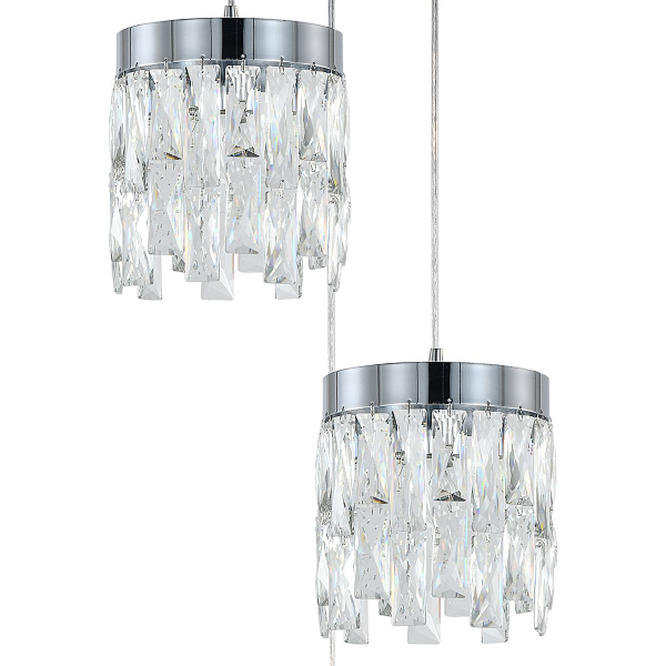 Подвесная люстра Indigo Anna V12029/3P Chrome V000497 Подвесная люстра Indigo Anna V12029/3P Chrome V000497