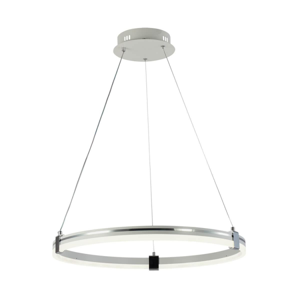 Подвесная светодиодная люстра Profit Light 6043/1 WHT+CHR Подвесная светодиодная люстра Profit Light 6043/1 WHT+CHR