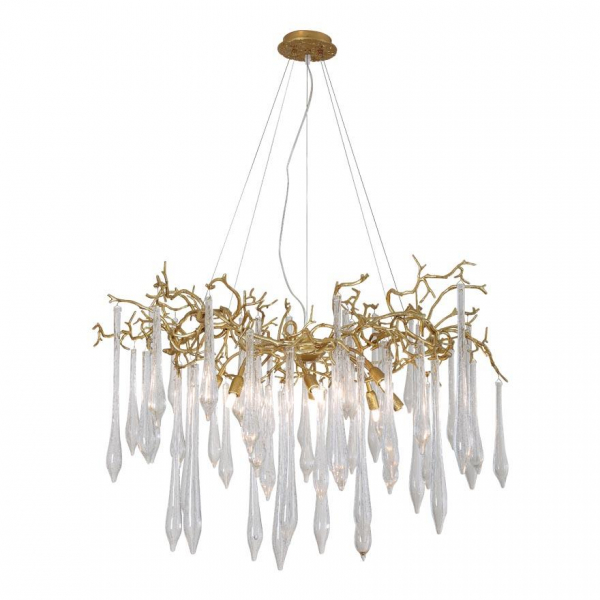 Подвесная люстра Crystal Lux Reina SP8 D1000 Gold Pearl Подвесная люстра Crystal Lux Reina SP8 D1000 Gold Pearl