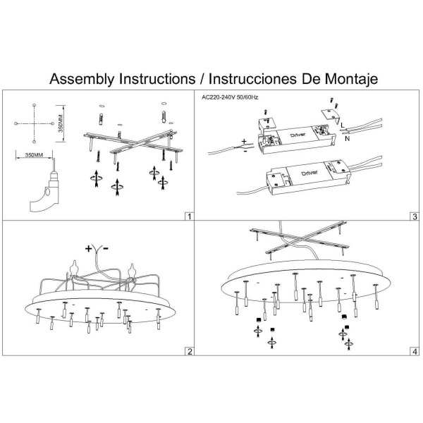 Подвесная люстра Mantra Boomerang 9370+9235 (14L)