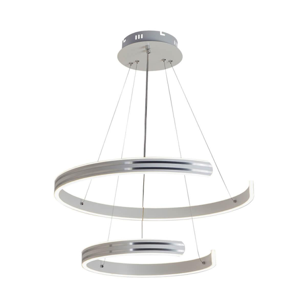 Подвесная светодиодная люстра Profit Light 6039/2 WHT+CHR Подвесная светодиодная люстра Profit Light 6039/2 WHT+CHR