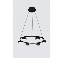 Люстра подвесная Alfa Light F3924-06 black 55W φ70*H12 0