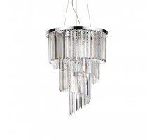Подвесная люстра Ideal Lux Carlton SP12 Cromo 166247