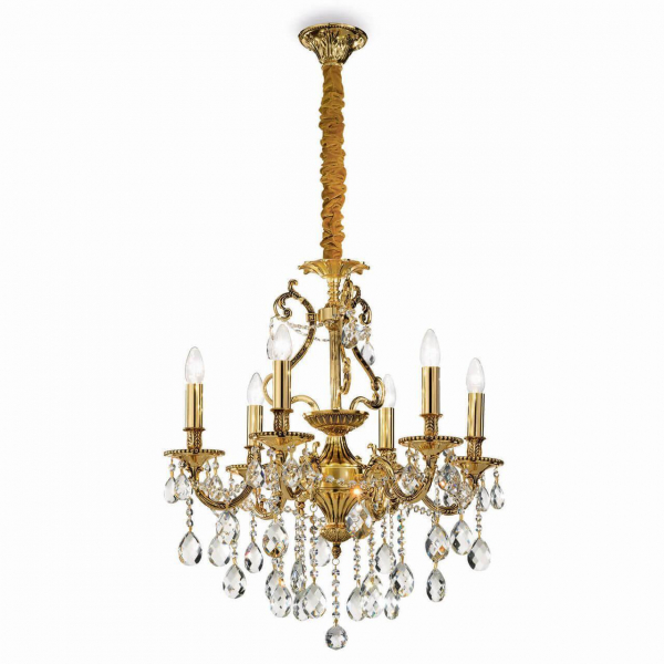 Подвесная люстра Ideal Lux Gioconda SP6 Oro 060507 Подвесная люстра Ideal Lux Gioconda SP6 Oro 060507