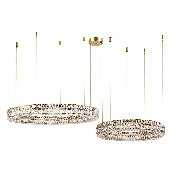 Горизонтальная композиция Newport 8550 из двух колец золото №181 S8550_181G
