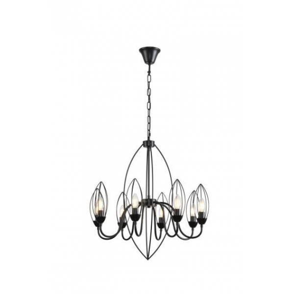 Люстра подвесная Alfa Light F3524-02 Black E14*8 Люстра подвесная Alfa Light F3524-02 Black E14*8