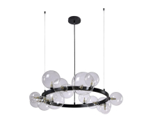 Подвесная люстра Crystal Lux Agata SP15 V2 Black/Transparente