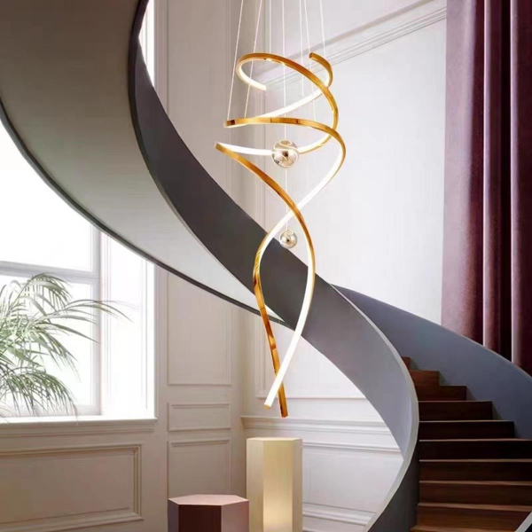 Люстра подвесная Alfa Light F0424-17 1300mm gold