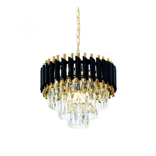 Подвесная люстра Lumina Deco Funneli LDP 6003-400 BK+F.GD Подвесная люстра Lumina Deco Funneli LDP 6003-400 BK+F.GD