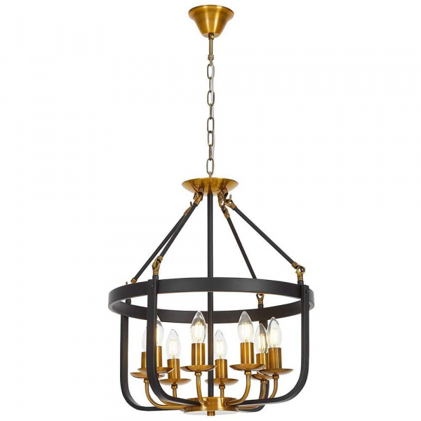 Подвесная люстра Lumina Deco Berling LDP 8024-8 BK+MD Подвесная люстра Lumina Deco Berling LDP 8024-8 BK+MD