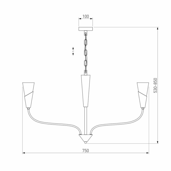 Подвесная люстра Eurosvet Rhyton 60167/6 латунь Подвесная люстра Eurosvet Rhyton 60167/6 латунь