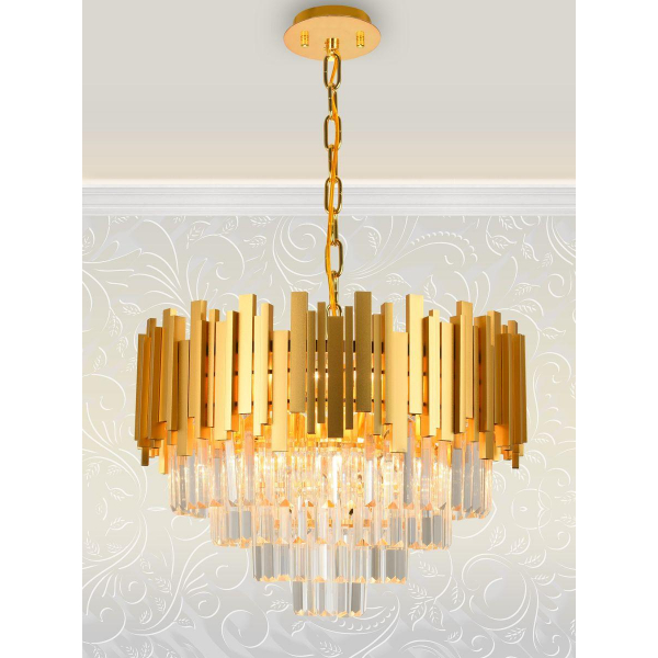 Подвесная люстра Natali Kovaltseva Vertigo 81440/8C Gold Подвесная люстра Natali Kovaltseva Vertigo 81440/8C Gold