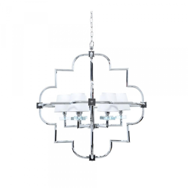 Подвесная люстра Lumina Deco Baltimore LDP 8020-6 CHR+WT Подвесная люстра Lumina Deco Baltimore LDP 8020-6 CHR+WT