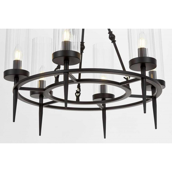 Подвесная люстра Lumina Deco Moratti LDP 8022-6 BK+PR Подвесная люстра Lumina Deco Moratti LDP 8022-6 BK+PR