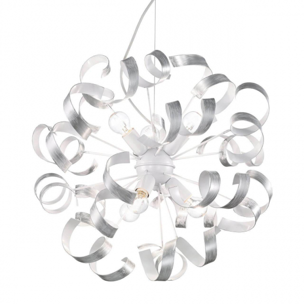 Подвесная люстра Ideal Lux Vortex SP6 Argento 101613 Подвесная люстра Ideal Lux Vortex SP6 Argento 101613
