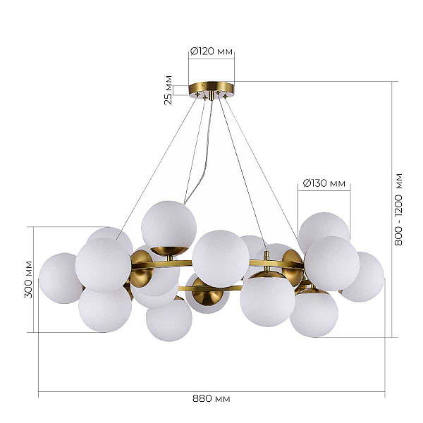 Подвесная люстра Evoluce FRATTA SLE1191-203-20