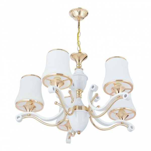 Подвесная люстра Arte Milano Florentia-3987 303987/5 Wh/Gd Подвесная люстра Arte Milano Florentia-3987 303987/5 Wh/Gd