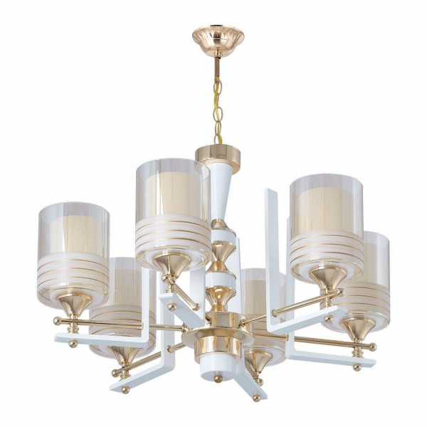 Подвесная люстра Arte Milano Florentia-6087 306087/6 Wh/Gd Подвесная люстра Arte Milano Florentia-6087 306087/6 Wh/Gd