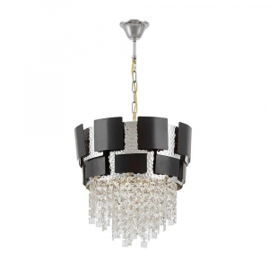 Подвесной светильник Lumina Deco Kruvia LDP 7045-400 BK+CHR