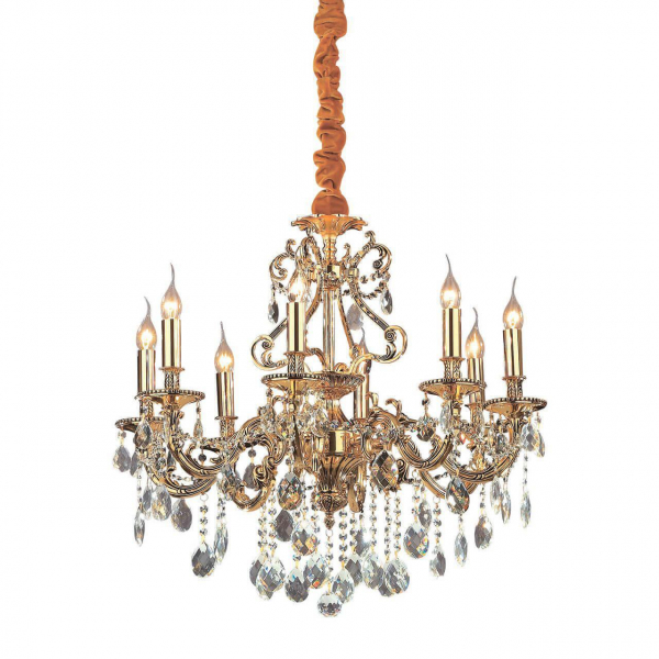 Подвесная люстра Ideal Lux Gioconda SP8 Oro 060514 Подвесная люстра Ideal Lux Gioconda SP8 Oro 060514
