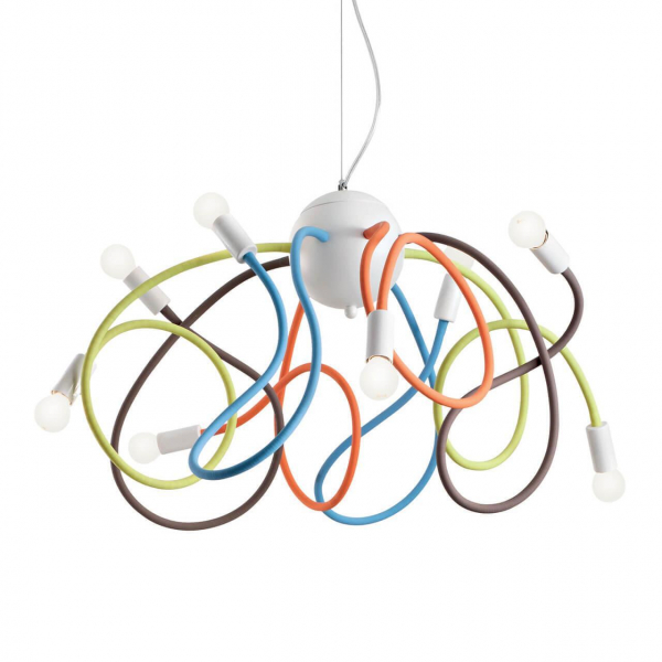 Подвесная люстра Ideal Lux Multiflex SP8 Color 141909 Подвесная люстра Ideal Lux Multiflex SP8 Color 141909