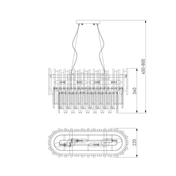 Подвесная люстра Bogates Piano 340/4 Подвесная люстра Bogates Piano 340/4