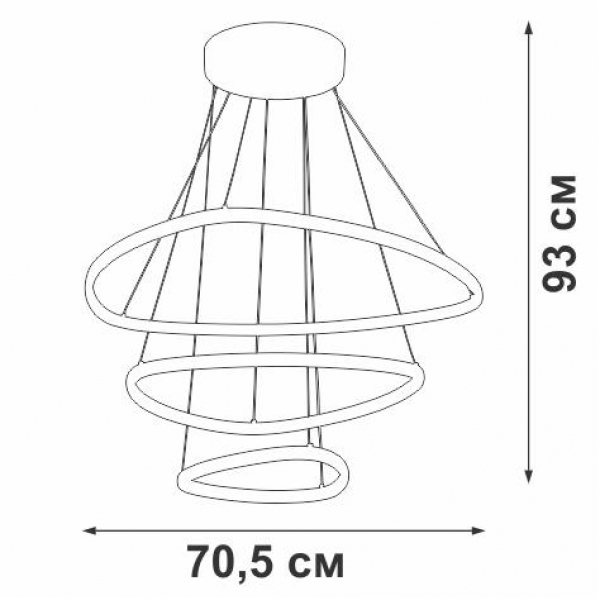 Подвесная светодиодная люстра Vitaluce V04624-03/3S Подвесная светодиодная люстра Vitaluce V04624-03/3S