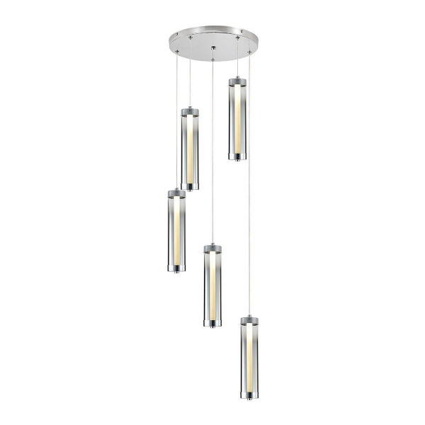 Подвесная светодиодная люстра Indigo Rilucente 11061/5P Chrome V000147L Подвесная светодиодная люстра Indigo Rilucente 11061/5P Chrome V000147L