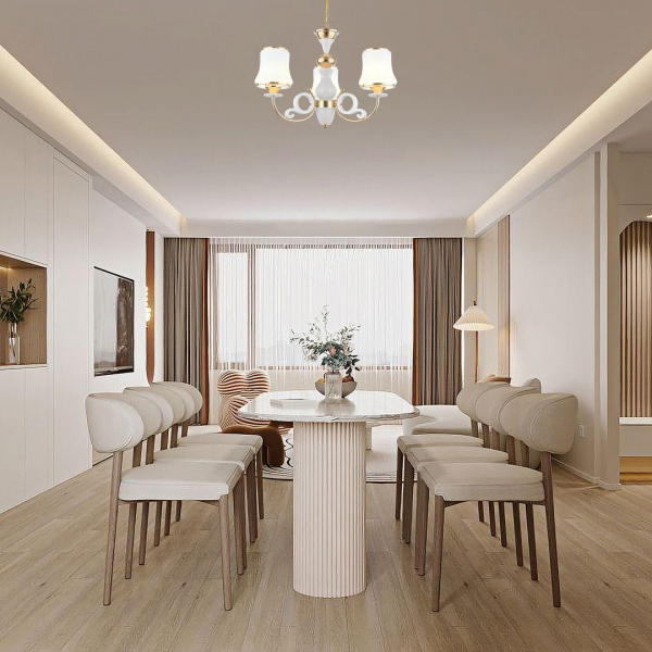 Подвесная люстра Arte Milano Florentia-1097 301097/3 Wh/Gd Подвесная люстра Arte Milano Florentia-1097 301097/3 Wh/Gd