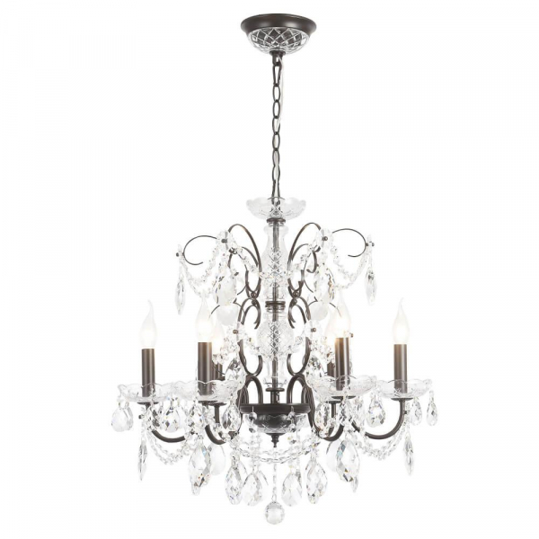 Подвесная люстра Crystal Lux Odelis SP6 Brown Подвесная люстра Crystal Lux Odelis SP6 Brown