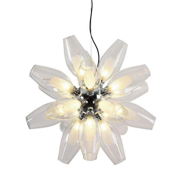 Подвесная люстра Lumina Deco Feretta LDP 1139-18 WT+CL Подвесная люстра Lumina Deco Feretta LDP 1139-18 WT+CL