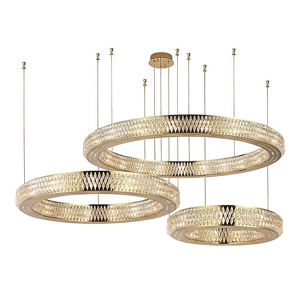 Горизонтальная композиция Newport 8560 из трех колец золото №187 S8560_187G