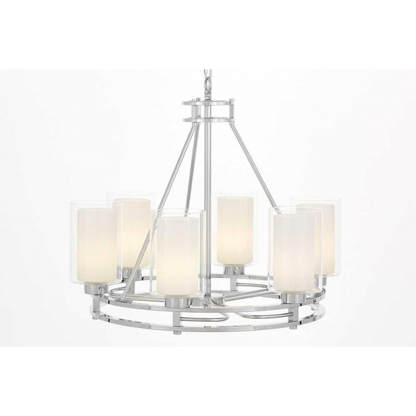 Подвесная люстра Lumina Deco Marietta LDP 8025-6 CHR+WT Подвесная люстра Lumina Deco Marietta LDP 8025-6 CHR+WT