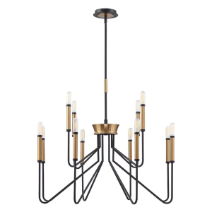 Люстра подвесная Alfa Light F1124-22 D850*H790 BK+GD