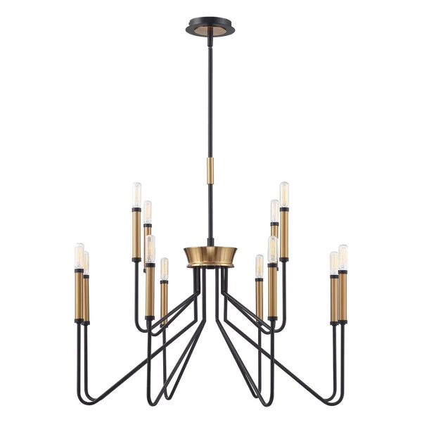 Люстра подвесная Alfa Light F1124-22 D850*H790 BK+GD