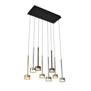 Люстра подвесная Alfa Light F3924-81 black+gol d+chrom e 40 70*30*H1 50