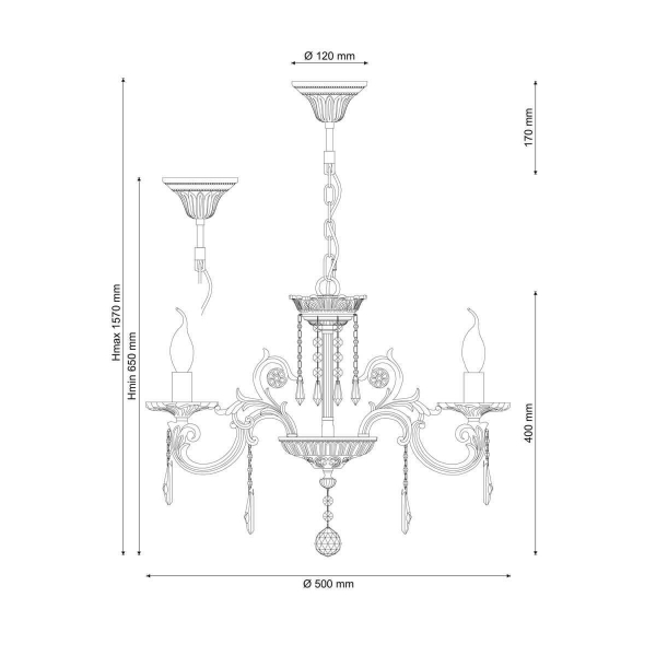 Подвесная люстра Lucia Tucci Napoli 148.5 White Antique Подвесная люстра Lucia Tucci Napoli 148.5 White Antique
