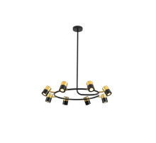 Люстра подвесная Alfa Light F3524-19 Gold+Black GU10*8