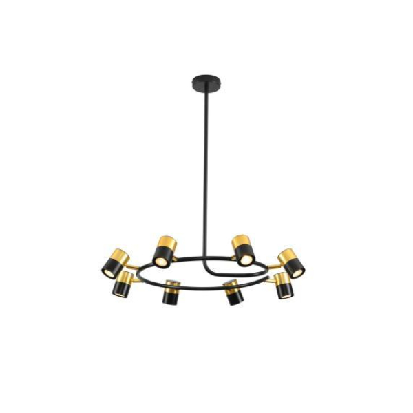 Люстра подвесная Alfa Light F3524-19 Gold+Black GU10*8