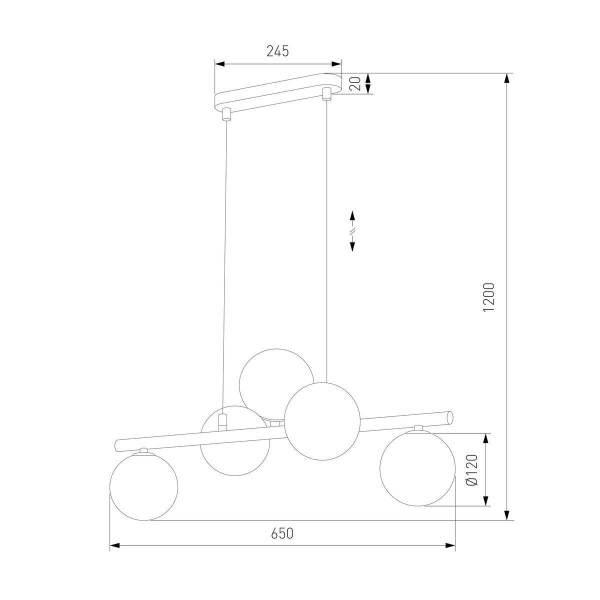 Подвесная люстра TK Lighting 4549 Estera Gold Подвесная люстра TK Lighting 4549 Estera Gold