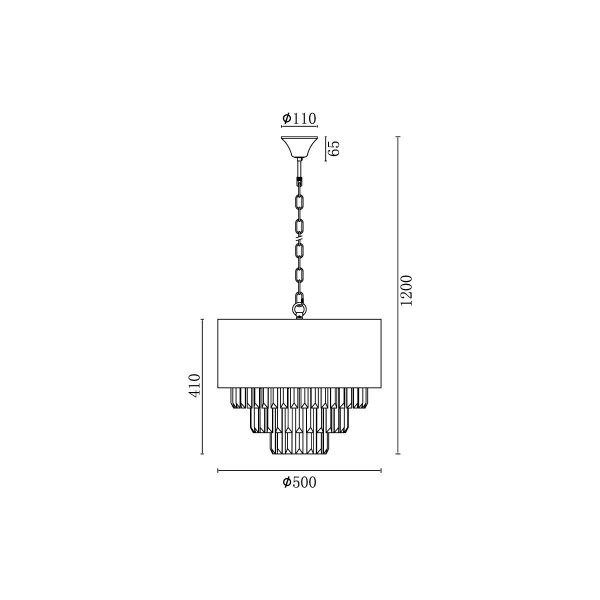Подвесная люстра Vele Luce Fata VL3173P07 Подвесная люстра Vele Luce Fata VL3173P07