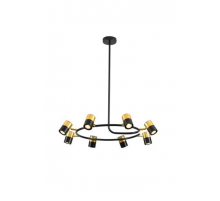 Люстра подвесная Alfa Light F3524-19 Gold+Black GU10*8