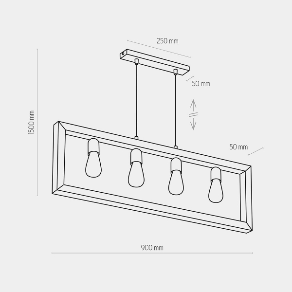 Подвесная люстра TK Lighting 4276 Metro Подвесная люстра TK Lighting 4276 Metro